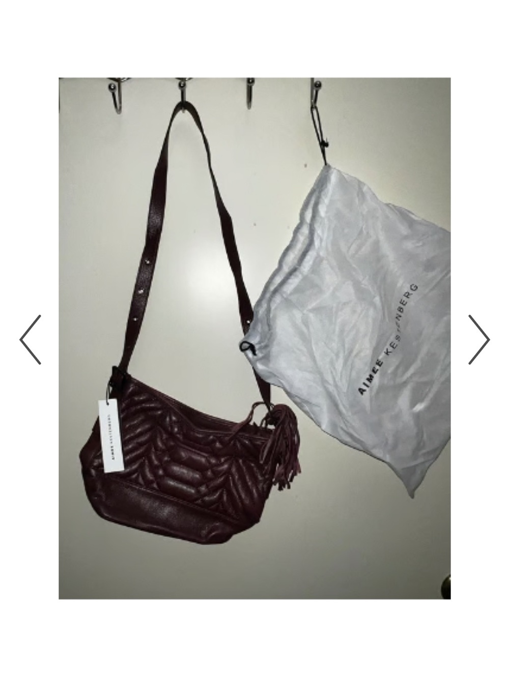 Aimee Kestenberg Quilted Leather Shoulder Bag - Burgundy